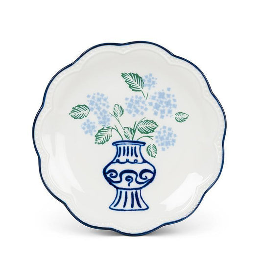 Blue Floral in Vase Sm Plate-6"D
