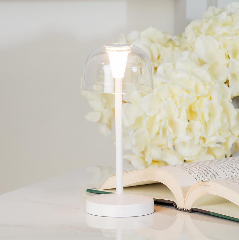 Bubble Shade LED Light-Wht-7"H
