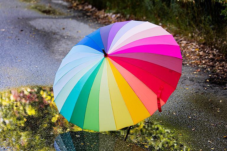 Colour Wheel Slat Umbrella