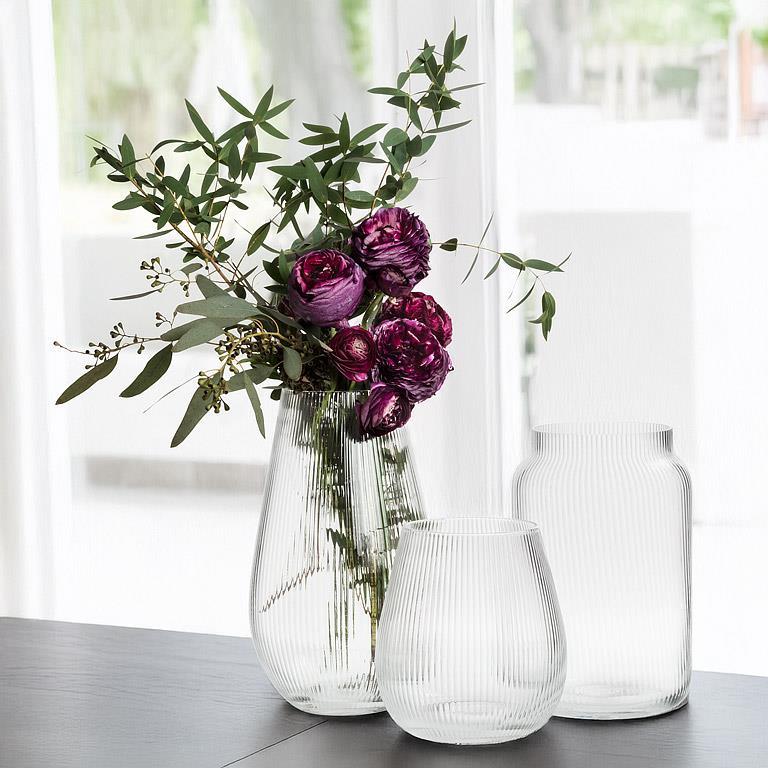 Large Narrow Optic Jar Vase