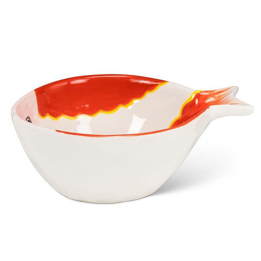 Md Striped Fish Bowl-Org/Pnk-6"L