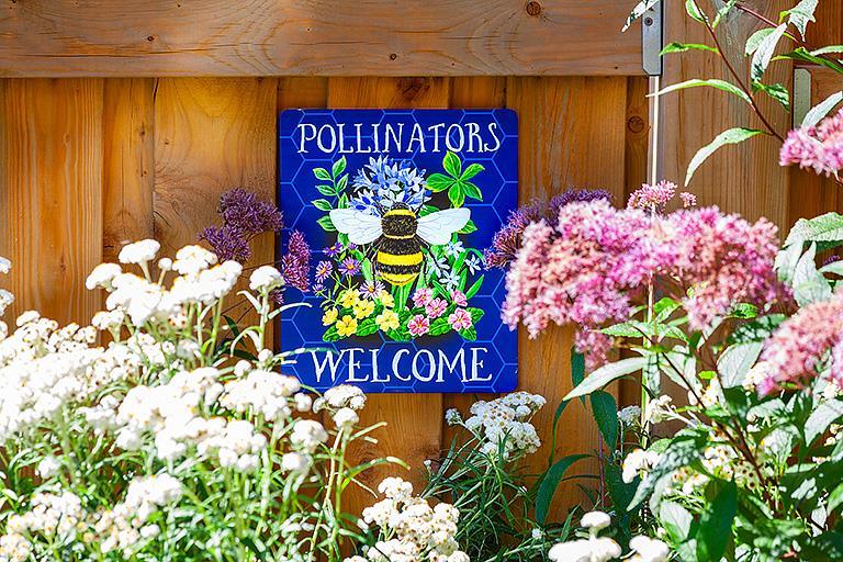 Pollinators w/Bee Sign-12"H