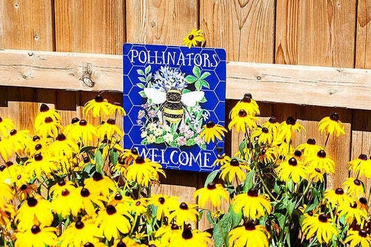 Pollinators w/Bee Sign-12"H