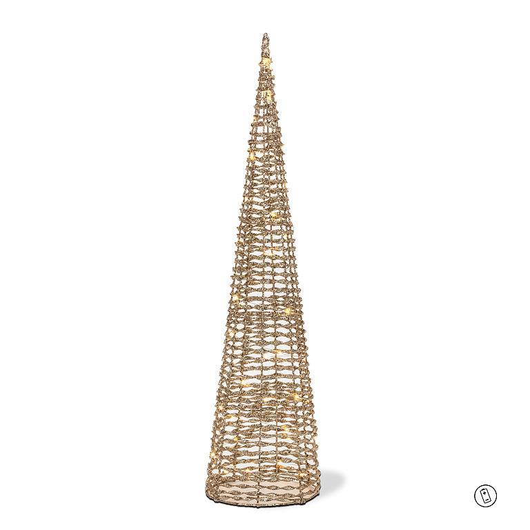 Large 40L Micro LED Ribbon Cone Tree