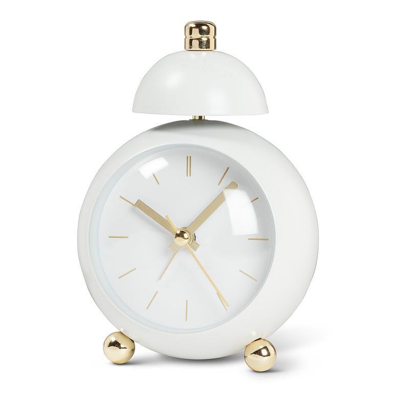 Ball Alarm Clock with Bell white