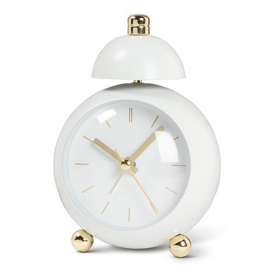 Ball Alarm Clock with Bell white