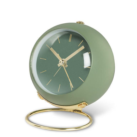 Ball Alarm Clock with Loop Stand Green