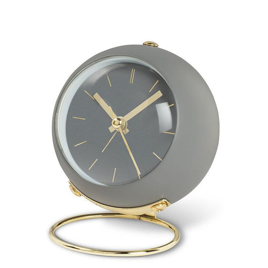 Ball Alarm Clock with Loop Stand Grey