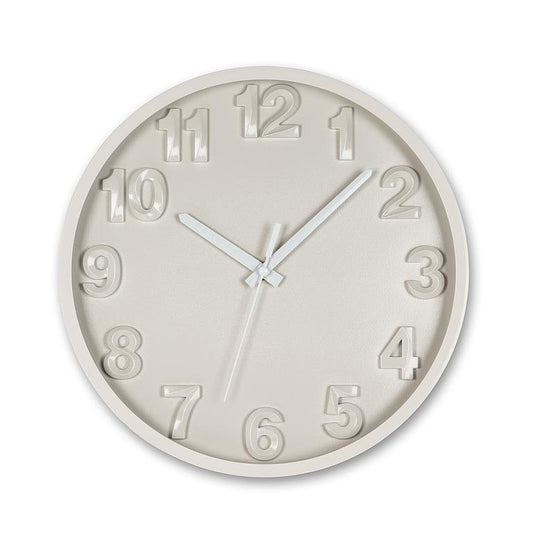 Bold Number Wall Clock Grey