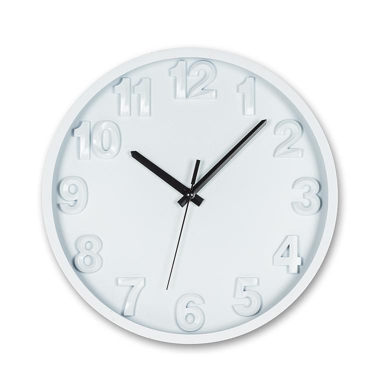 Bold Number Wall Clock White
