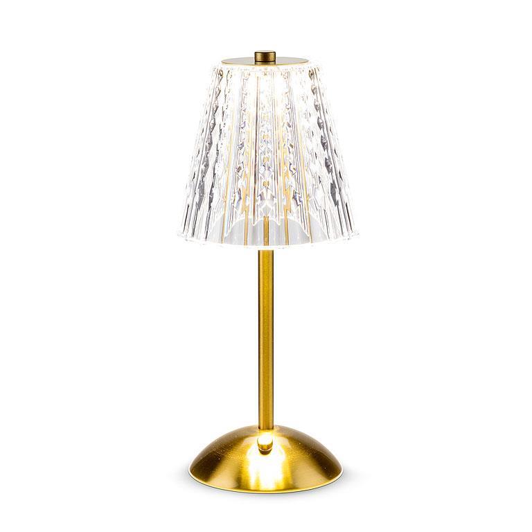 Crystal Shade LED Table gold