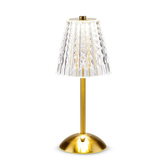 Crystal Shade LED Table gold