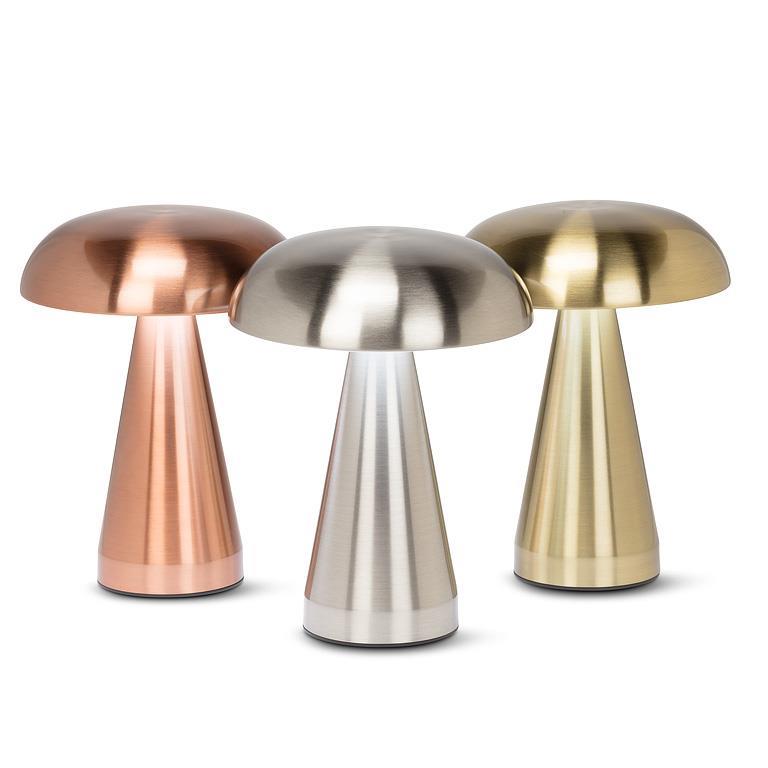 Metallic Mushroom LED Table Light,Rose