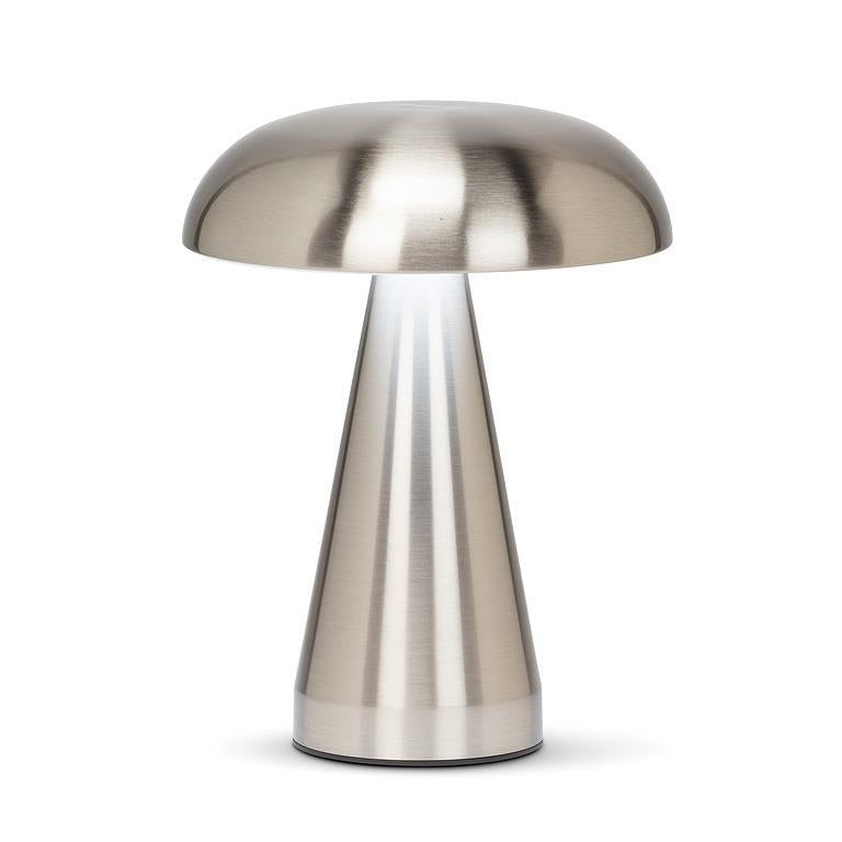 Metallic Mushroom LED Table Light Silver