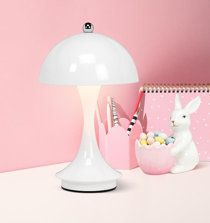 Dome Shade LED Lamp White