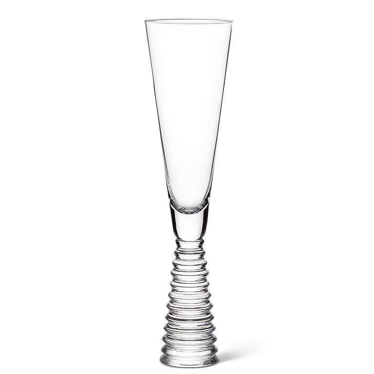 Stack Base Flute-9.5"H(6oz) Clear