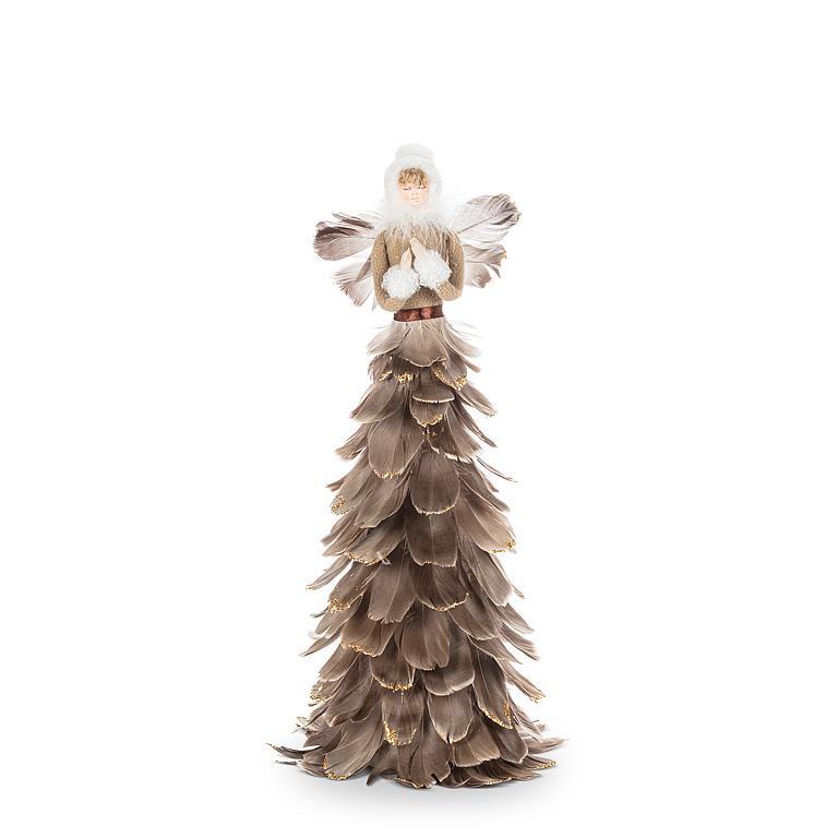 Sm Angel w/Feather Skirt-20"H