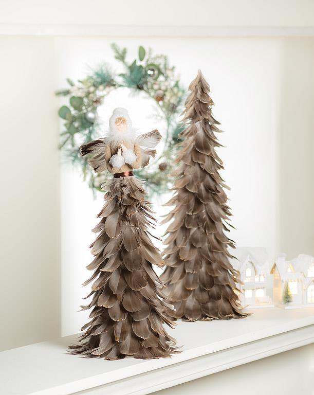 Sm Angel w/Feather Skirt-20"H