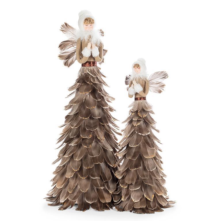 Sm Angel w/Feather Skirt-20"H