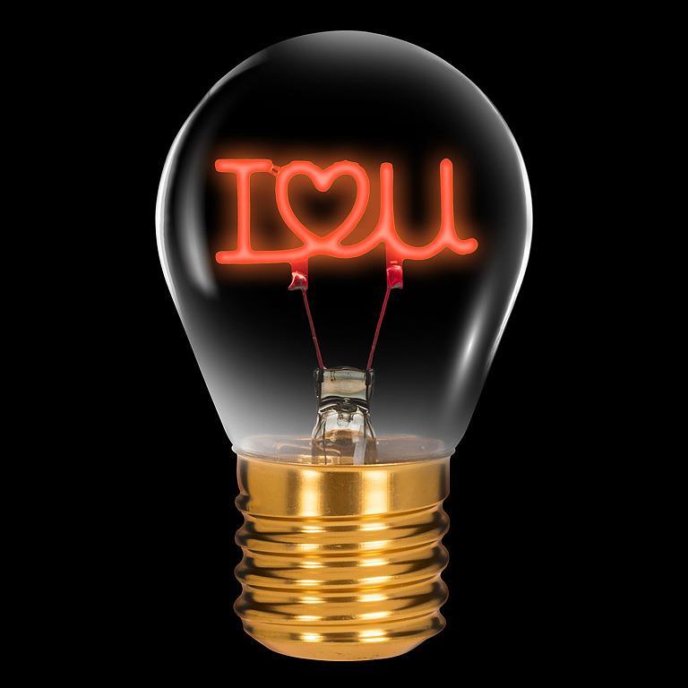 I Love You Neon LED Lightbulb