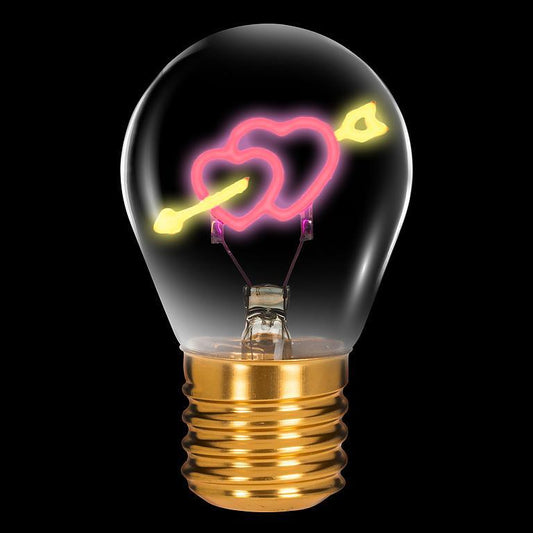 Hearts & Arrow Neon LED Lightbulb