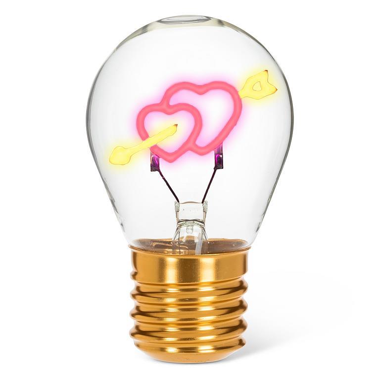 Hearts & Arrow Neon LED Lightbulb