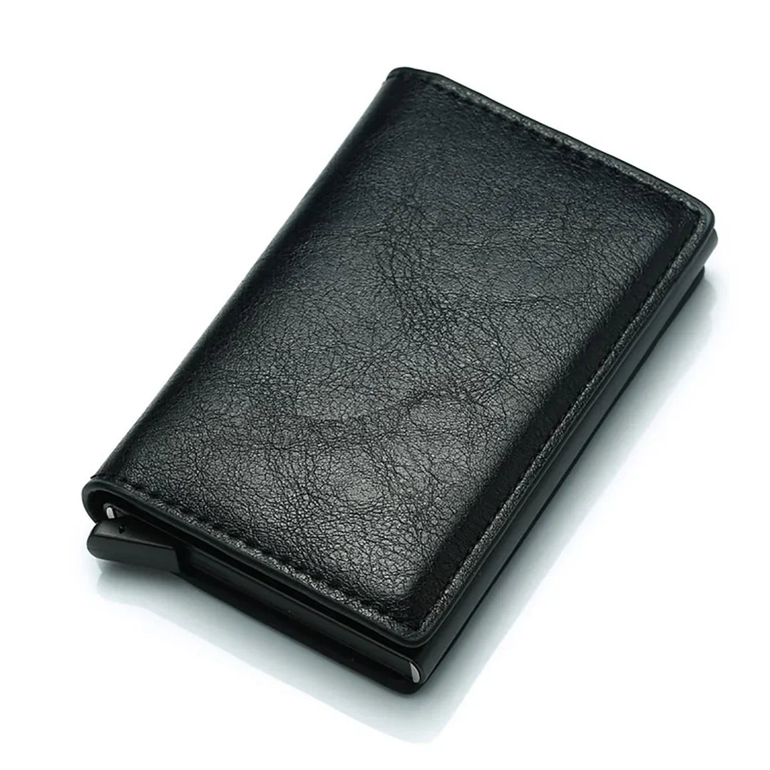 Leather RFID Credit Card Safe Grey