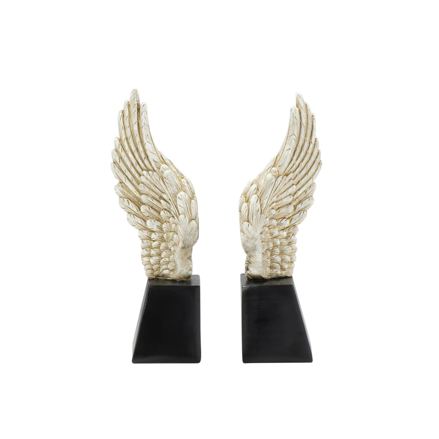 Guardian Antique White Wings Two piece 11h" Bookend Set