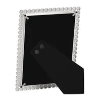 Studded Dot Silver Plated Metal 5x7" Photo Frame