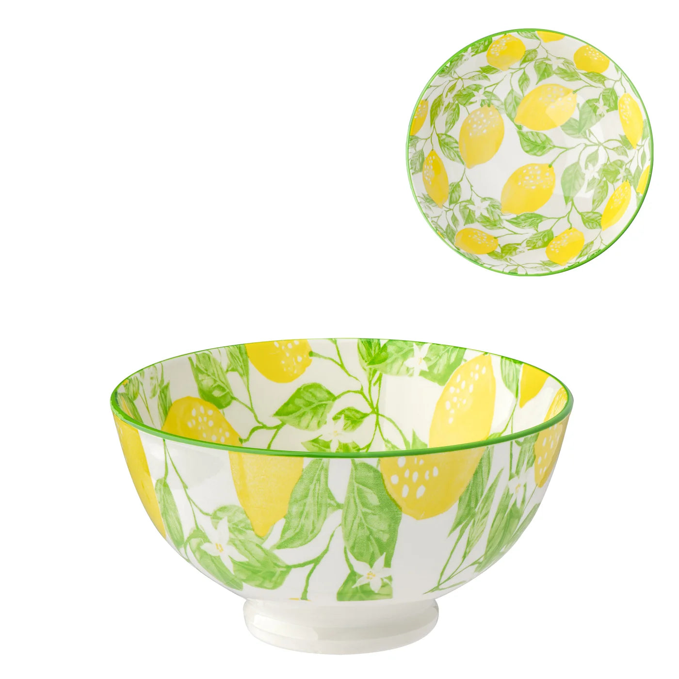 Kiri Porcelain 8 oz 4.5" Diameter Bowl - Lemons