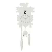 Cuckoo Motion Clock 23 Inch Tall  - White