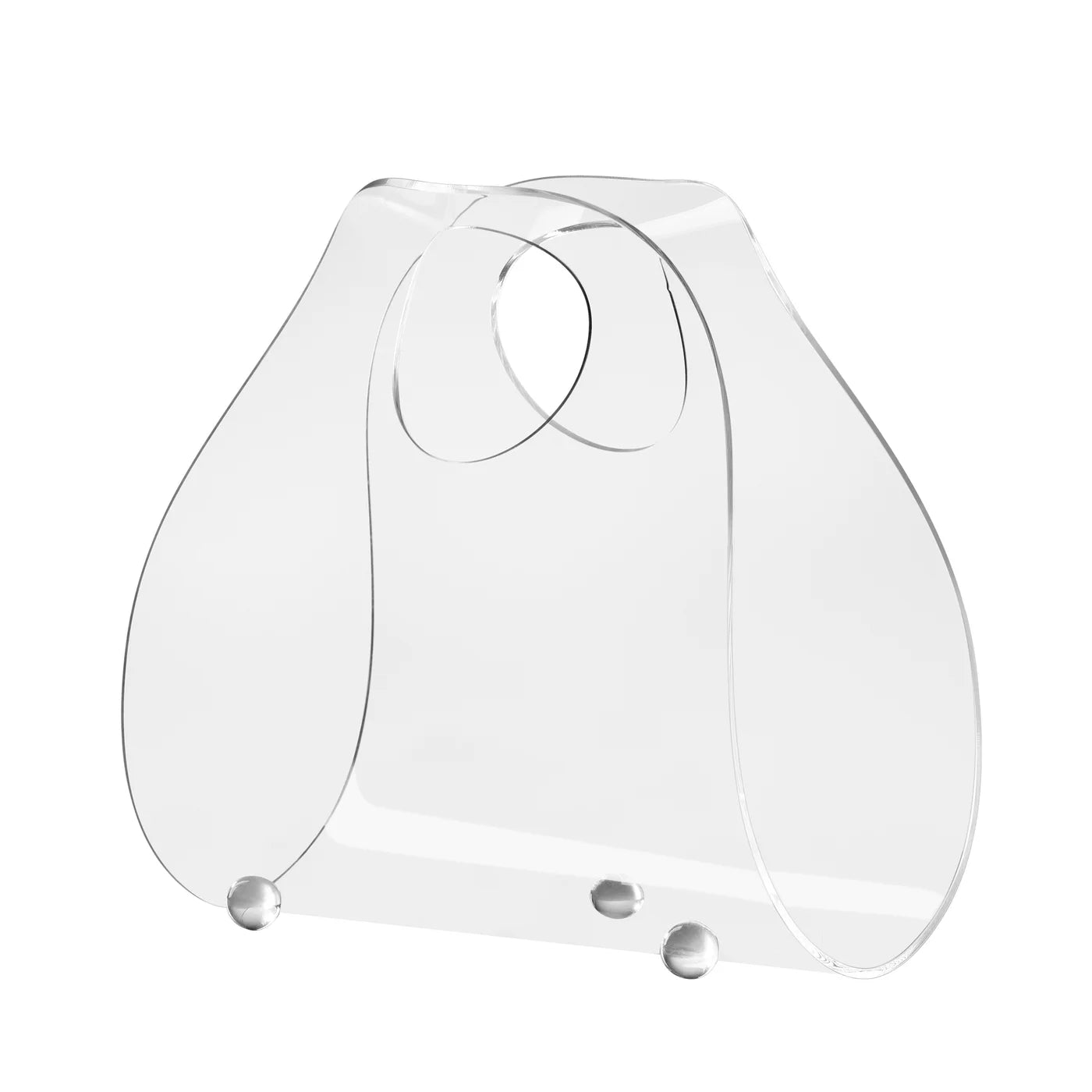 Tulip Curved Acrylic Magazine Basket