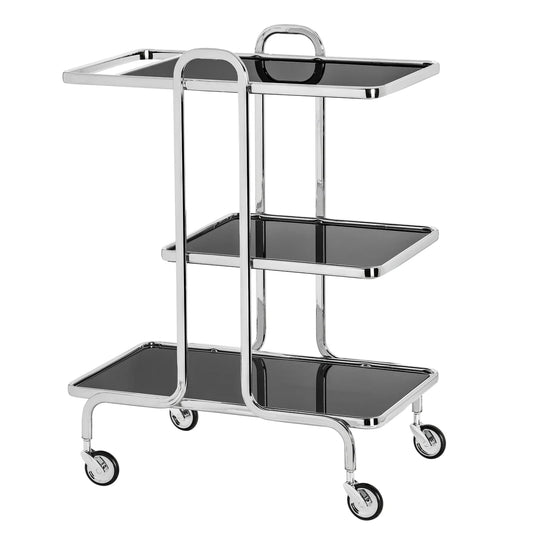 Rio Chrome 3 Tier Rolling Bar Cart