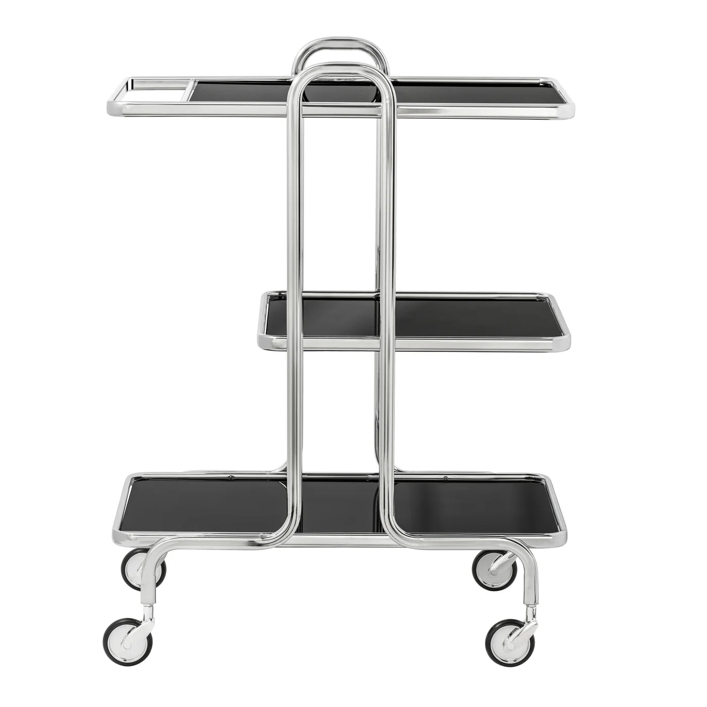 Rio Chrome 3 Tier Rolling Bar Cart