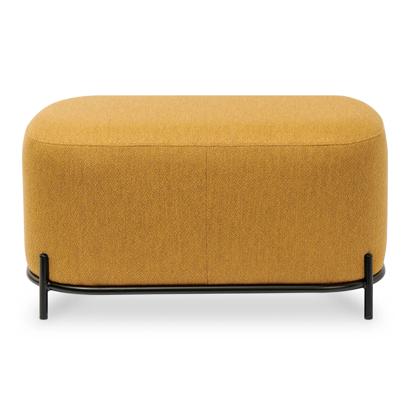 Pender Pin Leg Ashton Weave Upholstery Short Bench - Goldenrod
