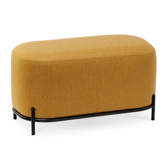 Pender Pin Leg Ashton Weave Upholstery Short Bench - Goldenrod