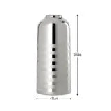 CASIAN SILVER STRIPE TWO TONE CERAMIC 9.75H” VASE