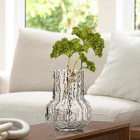 Canyon 7h" Glass Flask Vase - Clear