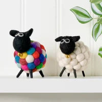 MODWOOL Felt Ball 3.5h" Sheep Decor - White