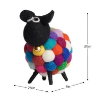 MODWOOL Felt Ball 3.5h" Sheep Decor - Multicolor