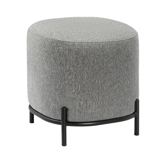 Pender Pin Leg Ashton Weave Upholstery Ottoman Stool - Stone Grey