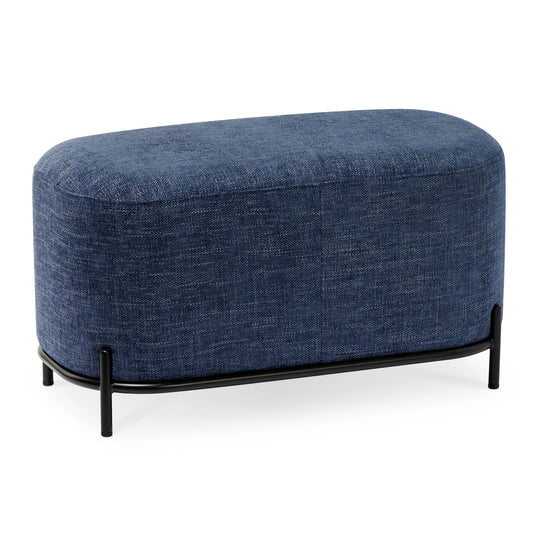 Pender Pin Leg Upholstered Short Bench - Blue