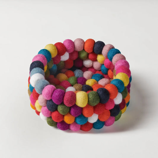 MODWOOL™ Felt Ball 7" Diameter Decor Bowl - Multicolor