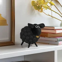 MODWOOL Felt Ball 3.5 Inch Tall Sheep Decor - Black