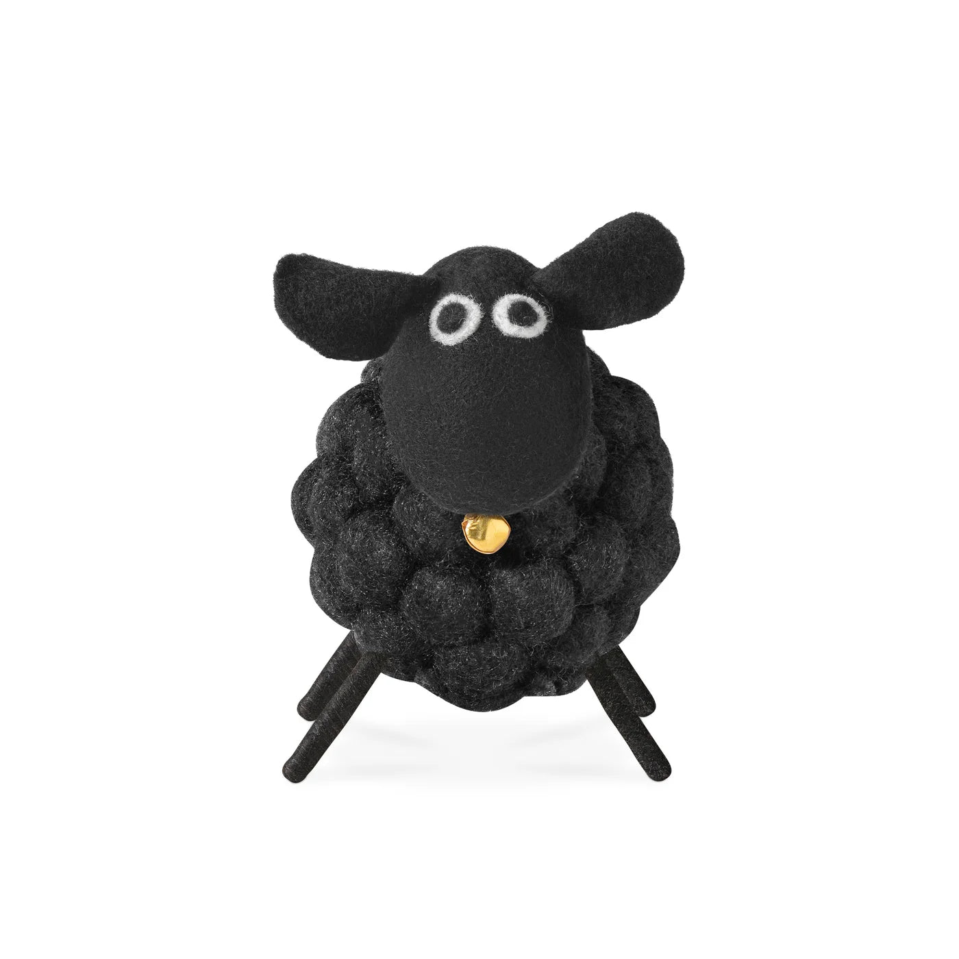 MODWOOL Felt Ball 3.5 Inch Tall Sheep Decor - Black