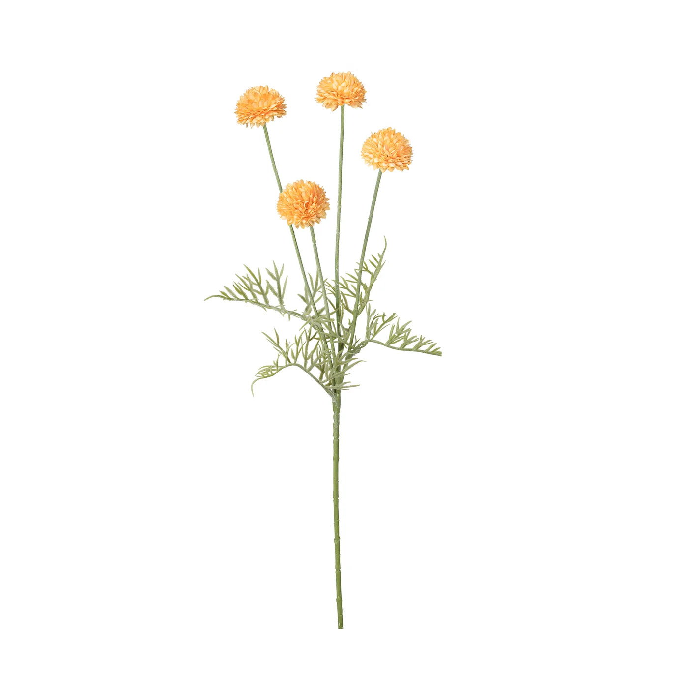 Pompom 4 Bloom 23.5 Inch Stem -Orange
