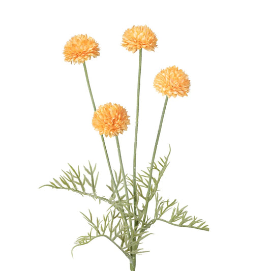 Pompom 4 Bloom 23.5 Inch Stem -Orange