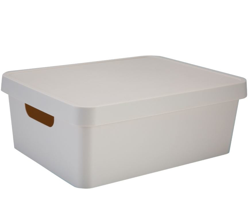 N&T CAVAN STORAGE BOX WITH LID 11L White