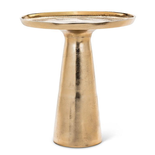 *Cone Base Pedestal Table-Gold-20"H