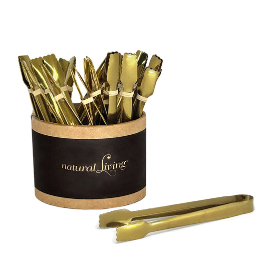 Small Serving Tongs Gold